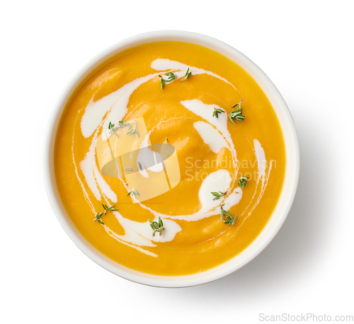 Image of bowl of vegetable cream soup