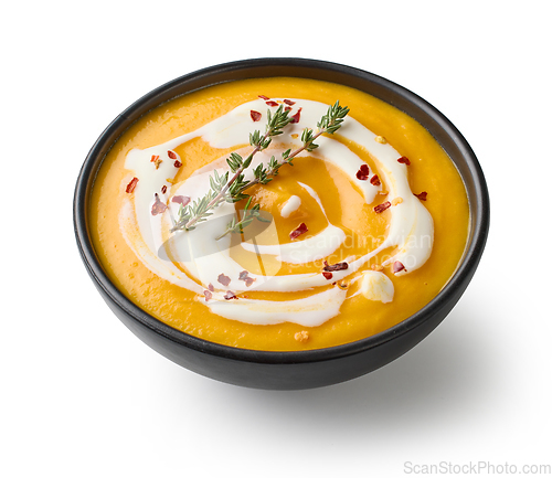 Image of bowl of vegetable cream soup