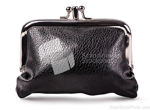 Image of Black leather purse