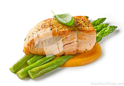 Image of grilled salmon steak