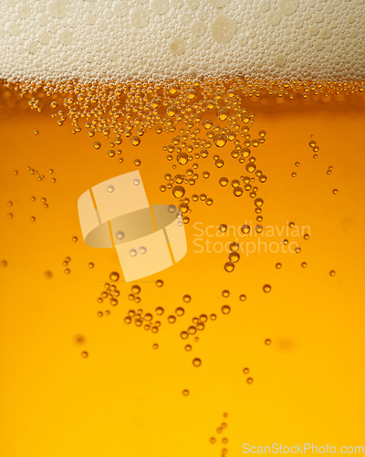 Image of texture of lager beer 