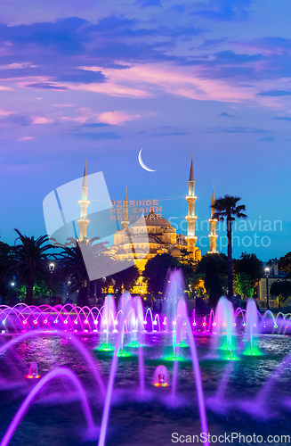 Image of Blue Mosque and fountain