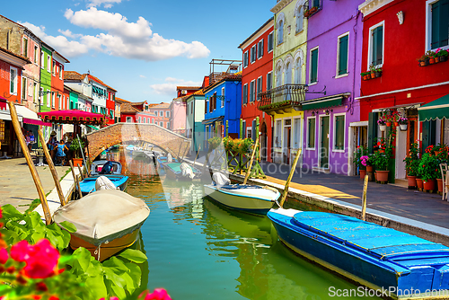 Image of Bridge in colored Burano