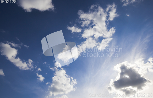 Image of beautiful blue sky