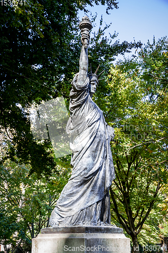 Image of The statue of liberty in Luxembourg Gardens, Paris