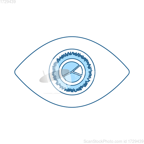 Image of Eye With Market Chart Inside Pupil Icon