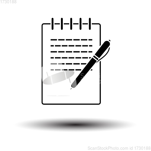 Image of Notebook With Pen Icon