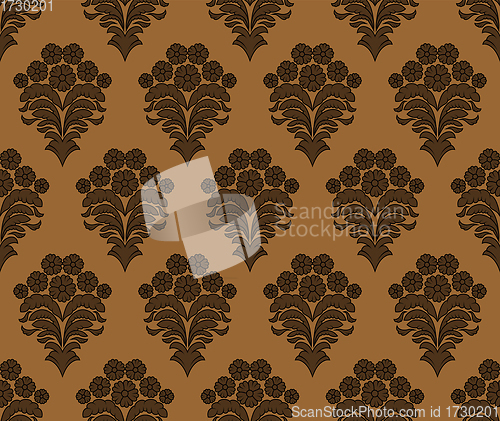 Image of Damask Seamless Outline Pattern