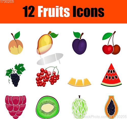 Image of Fruits Icon Set