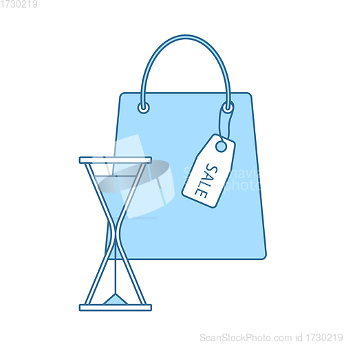 Image of Sale Bag With Hourglass Icon