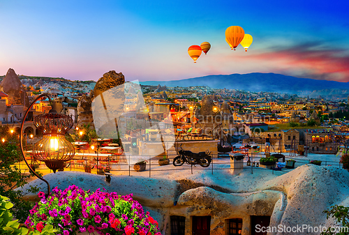 Image of Balloons at sunrise in Turkey