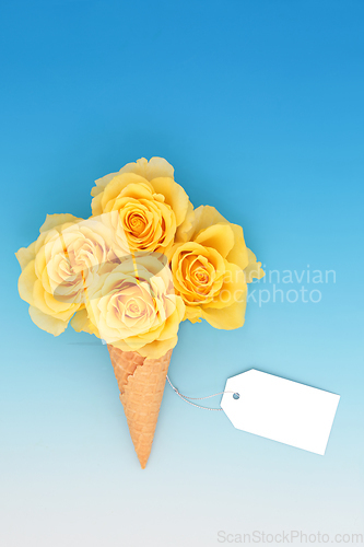 Image of Surreal Summer Ice Cream Cone Rose Flower Gift 