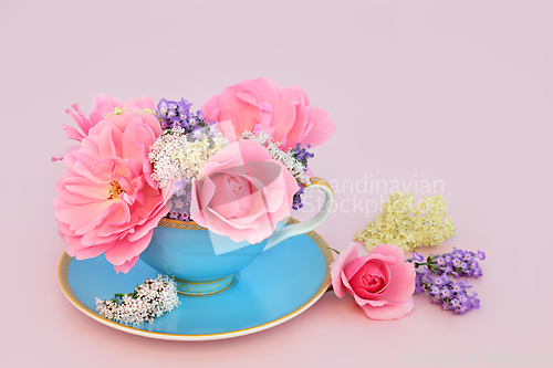 Image of Surreal Adaptogen Flowers in Luxury Tea Cup