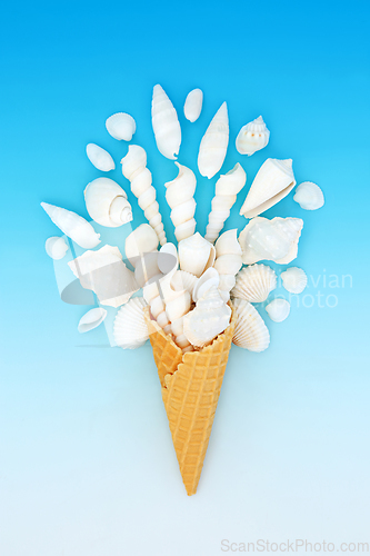 Image of Surreal Decorative Seashell Ice Cream Cone