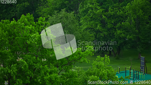 Image of sports ground top view, sports lifestyle concept.