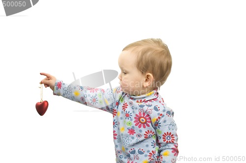 Image of Baby and red heart