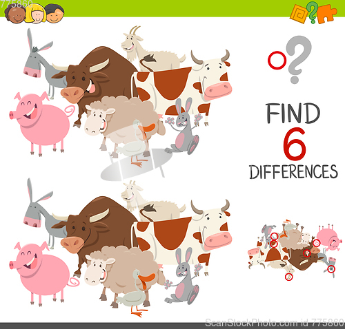Image of educational finding differences game