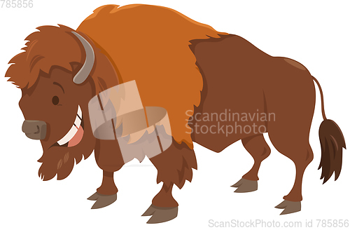 Image of bison cartoon animal character