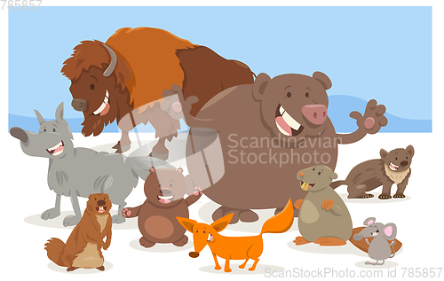 Image of wild animal characters cartoon