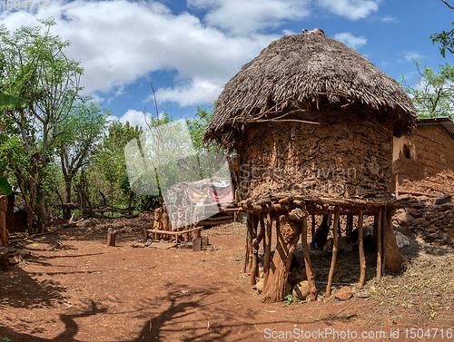 Image of fantastic walled village tribes Konso, Ethiopia