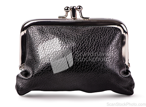 Image of Black leather purse