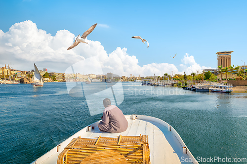 Image of Boat on the river Nile