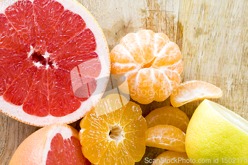 Image of red juicy grapefruit