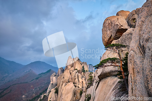 Image of View from Ulsanbawi rock peak. Seoraksan National Park, South Corea