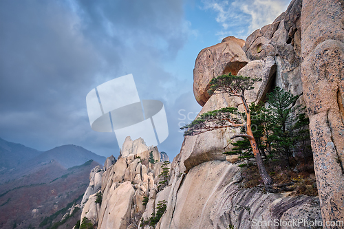 Image of View from Ulsanbawi rock peak. Seoraksan National Park, South Corea