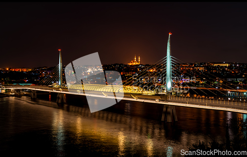 Image of Bridge in Istanbul at night