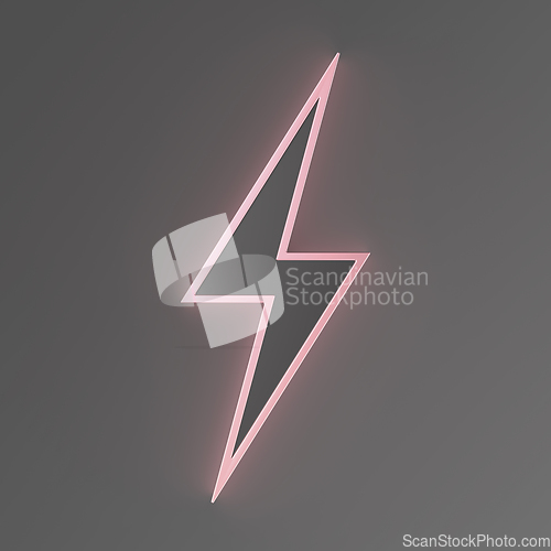 Image of Glowing pink lightning bolt symbol