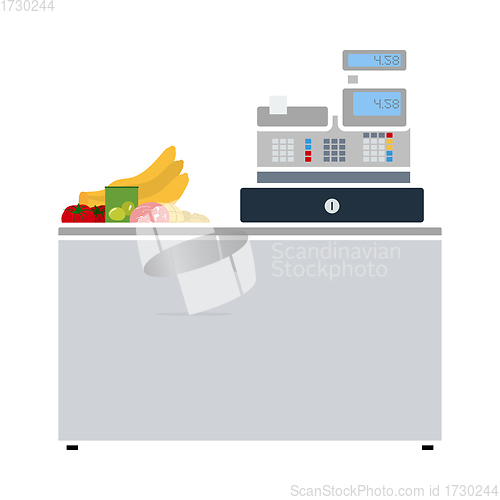 Image of Supermarket Store Counter Desk Icon