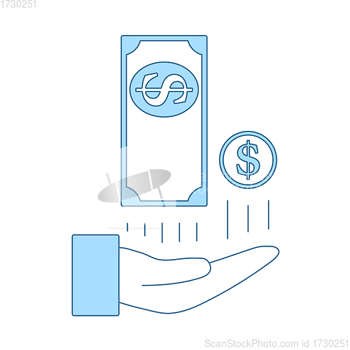 Image of Cash Back To Hand Icon