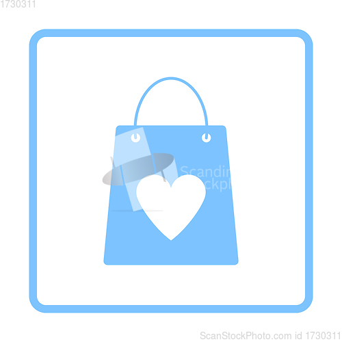 Image of Shopping Bag With Heart Icon