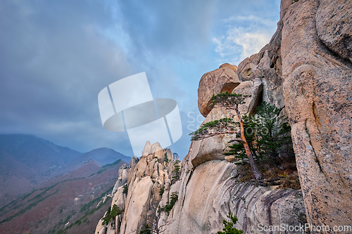 Image of View from Ulsanbawi rock peak. Seoraksan National Park, South Corea