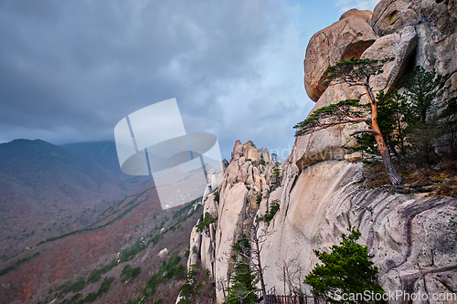 Image of View from Ulsanbawi rock peak. Seoraksan National Park, South Corea