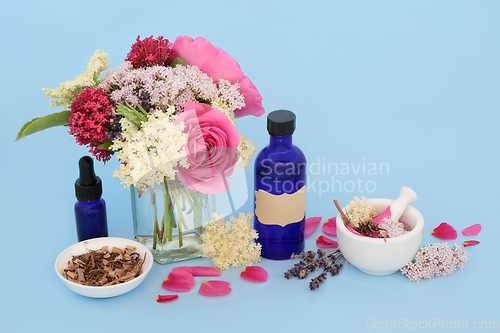 Image of Calming Flowers and Herbs for Natural Herbal Medicine