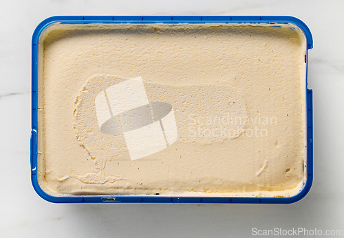 Image of box of vanilla ice cream