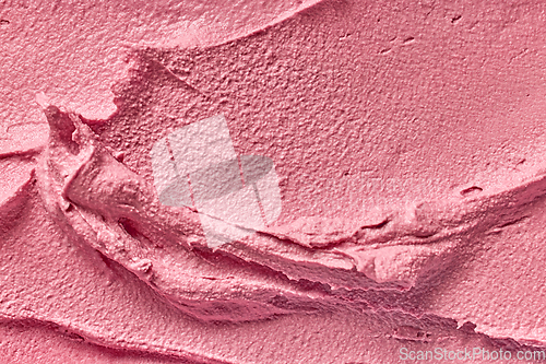 Image of pink homemade ice cream texture