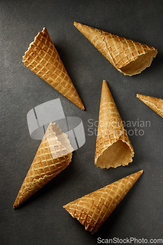 Image of ice cream waffle cones