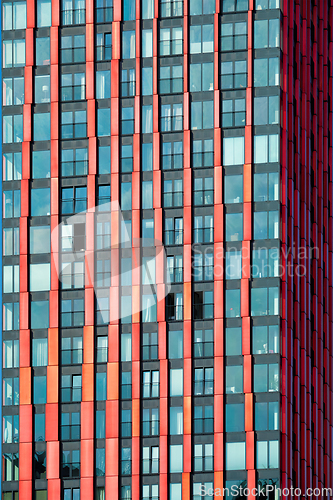 Image of Skyscraper building facade close up
