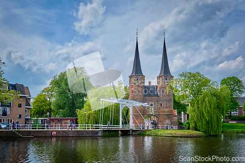 Image of Oostport Eastern Gate of Delft. Delft, Netherlands