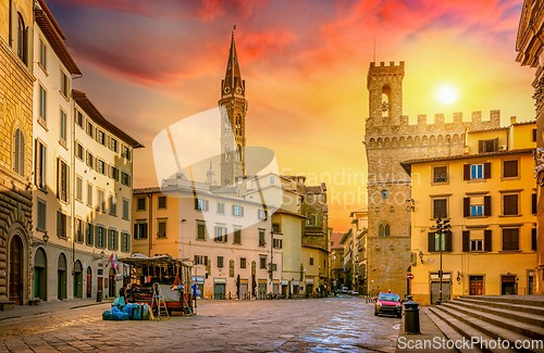 Image of Florence street in evening