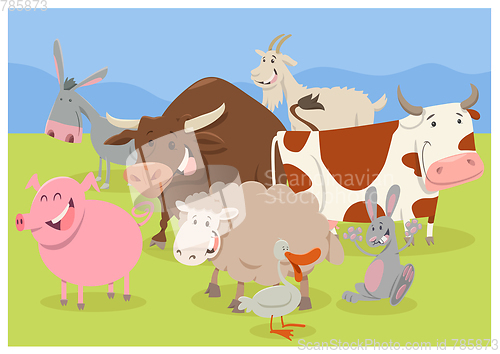 Image of cute farm animal characters