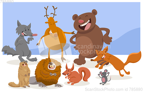 Image of wild cartoon animal characters