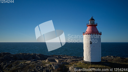 Image of Lighthouse in Swedish village Landsort on the island of Oja