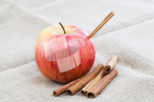 Image of red ripe and juicy Apple