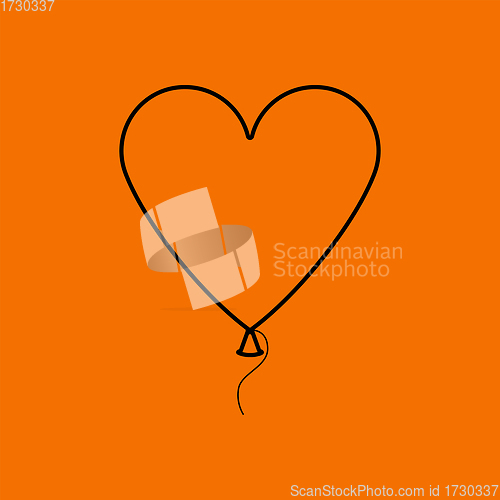 Image of Heart Shape Balloon Icon