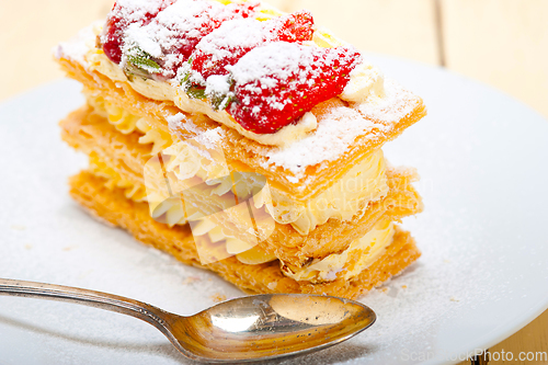 Image of napoleon strawberry cake dessert