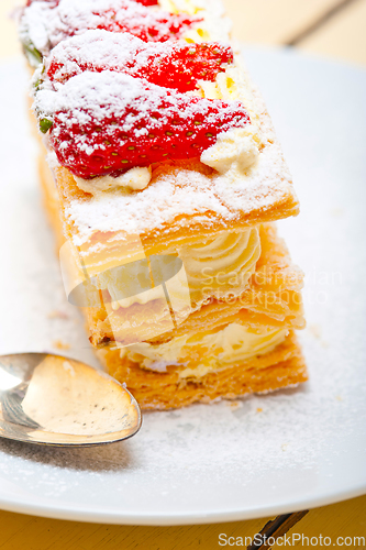 Image of napoleon strawberry cake dessert